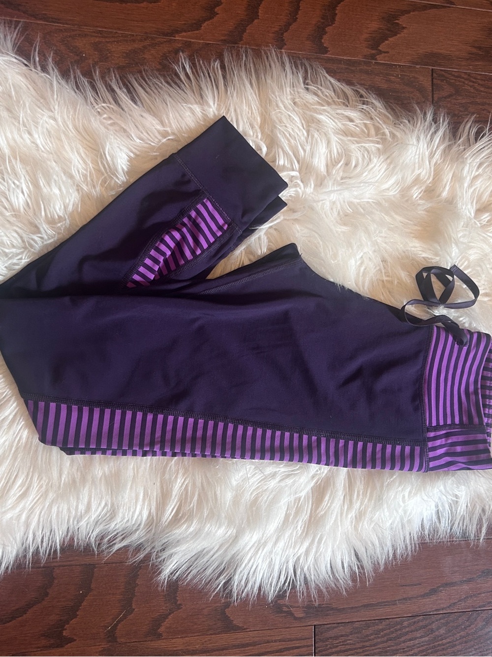 Aerie Skinny Purple Stripe Athletic Joggers Size Small Active Lounge Pants - Picture 6 of 8